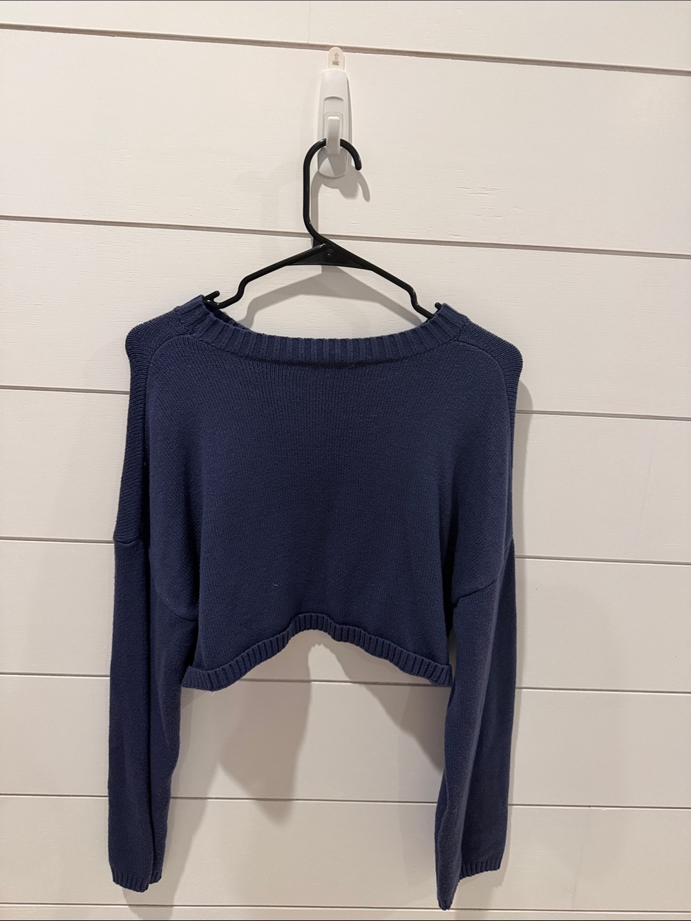 Edikted Navy Blue Sweater with White Bow - Picture 2 of 3